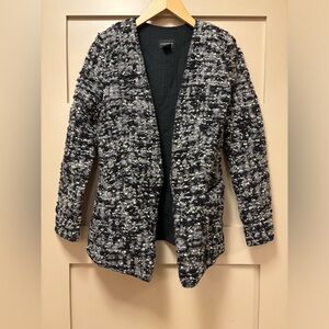 CLUB MONACO Wool Blend Bouclé Cardigan Jacket Lined